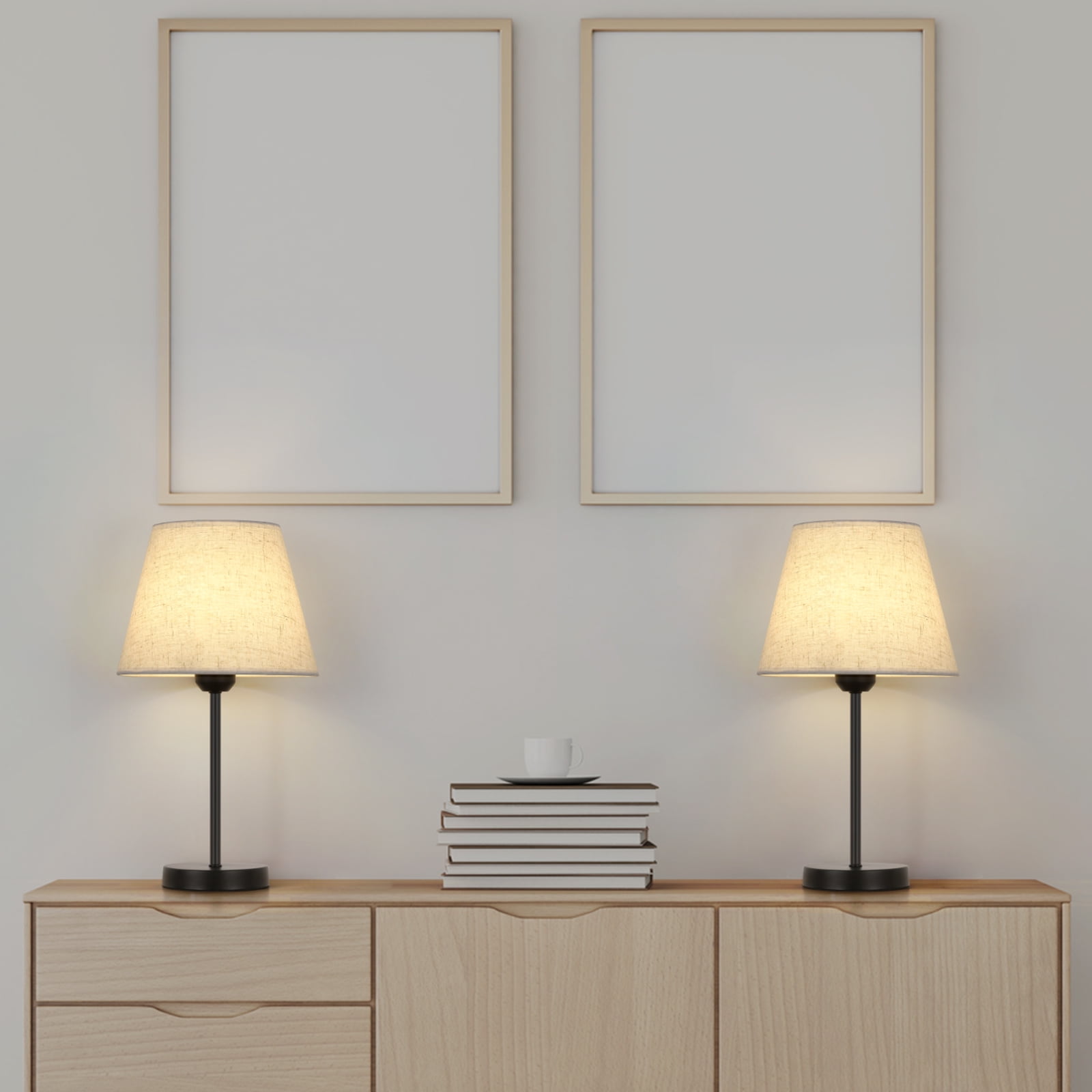 Fabric Lampshade Bedside Lamp ,Two piece candle lamp shade