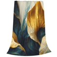 thumbnail image 2 of Susaid Golden Blue Leaf Design Print Microfiber Cleaning Cloth, Multi-Functional Cleaning Towels, Highly Absorbent Cleaning Rags,Cleaning Cloths for Car Kitchen Home-50"x40", 2 of 7