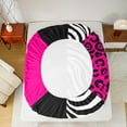 thumbnail image 5 of Manfei Zebra Stripes Bed Sheets,Leopard Print King Sheets,Pink Black Geometric Lines Sheet Set For Boys Girl,Ultra Soft Home Decor,4 Pieces, 5 of 7