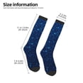 thumbnail image 2 of Vsdgher Sparkling Blue Glitter Knee Socks, High Socks Long Stretchy Sock Women Knee High Stocking, Long Socks for Women, 2 of 6
