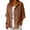 Coffee, variant on LEKODE Women Stand Collar Three Quarter Rolled Sleeve Wood Button Dual Side Patch Pockets Solid Smooth Linen Short Casual Layering Jacket Lightweight Spring Daily Office Outer Topper Beige L