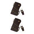 thumbnail image 2 of Minnieouse Cartera de cuero para hombre, carteras de cadena larga, ranura para múltiples tarjetas, soporte para tarjetas de identificación, dragón /marrón oscuro 2piezas, 2 of 6