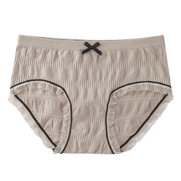 Gibobby Pantaletas de algodón para mujer Color a juego Sexy encaje inferior tenedor cintura de ropa interior sin costuras mujeres algodón niñas calzoncillos(Gris,Talla única)