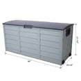 thumbnail image 5 of UV Pool Deck Box Storage Shed Bin Backyard Patio Outdoor Wheel,75 Gallon Resin Deck Box-Organization and Storage for Patio Furniture, 5 of 6