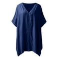 thumbnail image 5 of Women's Airy Beach Cover Up Dress, Lightweight Breezy Poncho with Lace Details, Sexy Bikini Cover Up for Summer Vacation, Pool and Beach Activities Dark Blue One Size, 5 of 5