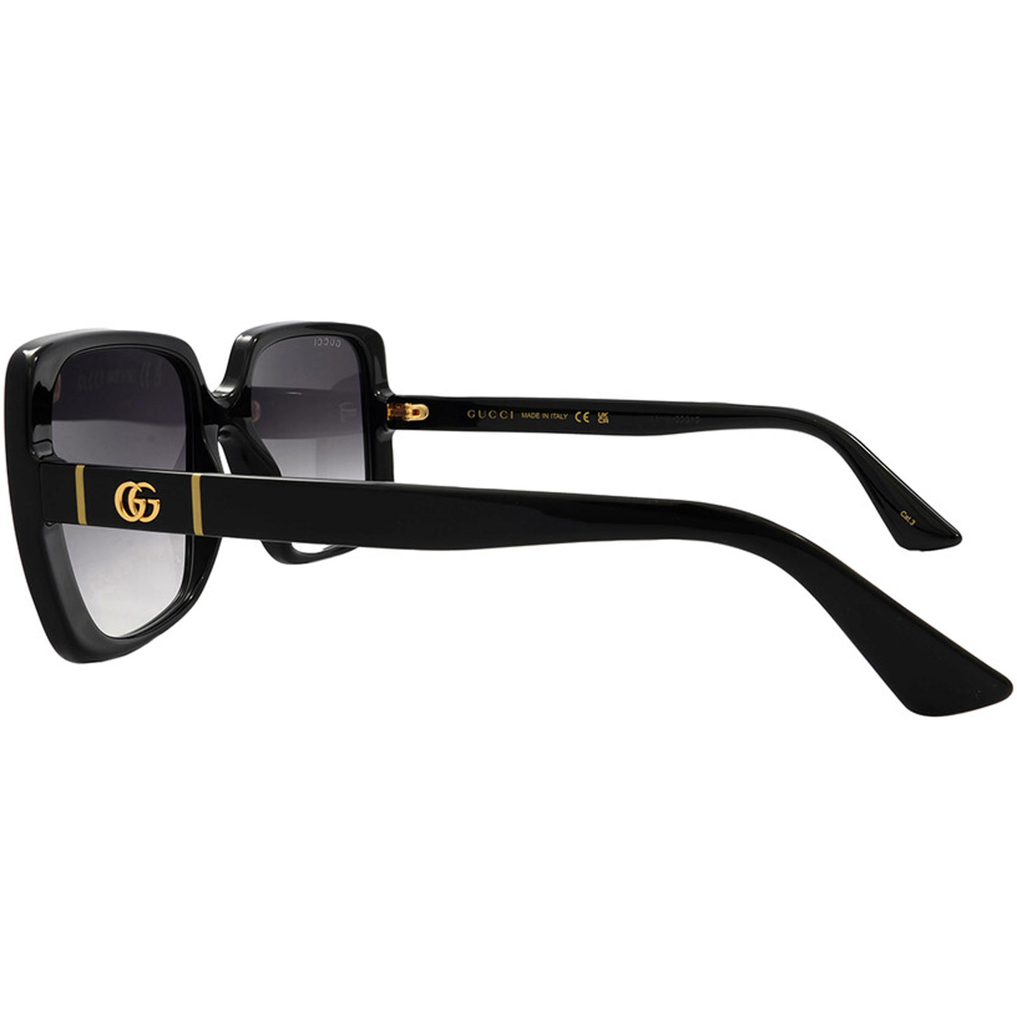 Gucci GG0632S 002 Butterfly Sunglasses Gucci Lines Women Black Squared Butterfly Sunglasses GG0632S  main image 4