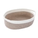 thumbnail image 2 of Cesta de cuerda de algodón, cesta tejida, organizador de almacenamiento, multiusos, resistente y decorativa. blanco marrón, 2 of 9
