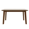 thumbnail image 5 of GZXS Rustic Kitchen Table, 47" Rectangle Dining Table with Solid Wood Legs, 330lbs Load Capacity, Multipurpose Computer Desk & Dinner Table for Home Office (Walnut), 5 of 7