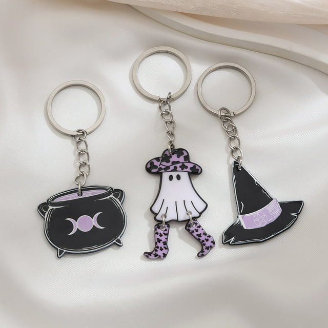 Danhjin Alloy Keychain Small Fresh Sweet Cool Strawberry Bow Keychain Ins Flower Star Heart Shape Jewelry Key Chain