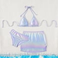 thumbnail image 2 of UAYOTSE Teen Girls Swimsuits 3 Piece Metallic Sets Bikini Tankini Swimwear Summer Beach,Sizes 12-13 Years, 2 of 7