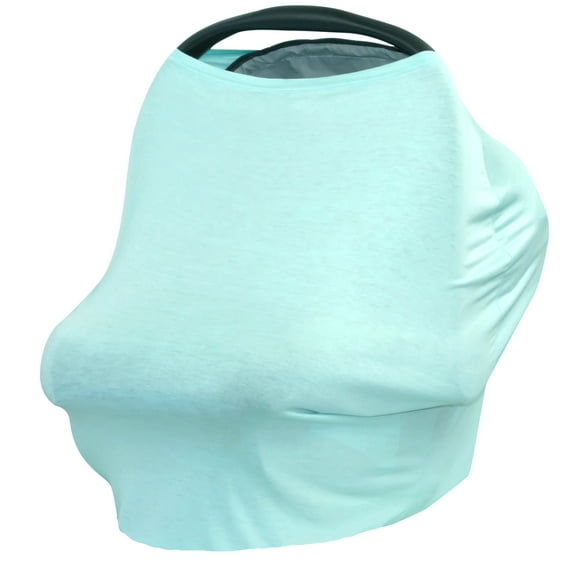 jlika baby car seat canopy cover and stretchy nursing cover - aqua