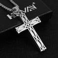 thumbnail image 3 of HZMAN Men's Stainless Steel Infinity Celtic Cross Irish Knot Pendant Necklace, 22+2" Link Chain, 3 of 7