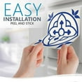 thumbnail image 6 of Mi Alma Blue White Floral Peel & Stick Tiles - Vinyl Backsplash 8x8, 6 of 10