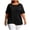 Black02, variant on T Shirts for Women Plus Size Crew Neck Short Sleeve T-Shirt, Crisscross Cutout Open Back Split Hem Casual Athletic Workout Pullover Top Going Out Tops