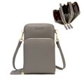 thumbnail image 1 of Small Crossbody Cell Phone Purse for Women, Mini Messenger Shoulder Handbag Wallet with Credit Card Slots,Gray, 1 of 6
