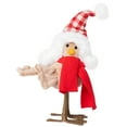 thumbnail image 2 of Right Facing Standing Bird with Scarf and Plaid Hat Christmas Figure - 8.5", 2 of 9