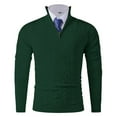 thumbnail image 4 of Fengactive Men's Quarter Zip Sweater Slim Fit Casual Knitted Turtleneck Pullover Mock Neck Sweater, 4 of 4