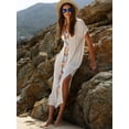 thumbnail image 2 of Robe de Plage pour Femmes Imprimée Col en V Robe Ample, 2 of 5