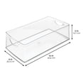 thumbnail image 2 of iDesign Recycled Plastic Cabinet and Pantry Storage Bin with Integrated Handles – 16” x 8” x 5”, Clear Bin, 2 of 5
