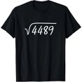 thumbnail image 1 of Square Root Four Four Eight Nine Funny Six Seven Meme Math Unisex T-Shirt Y393, 1 of 4