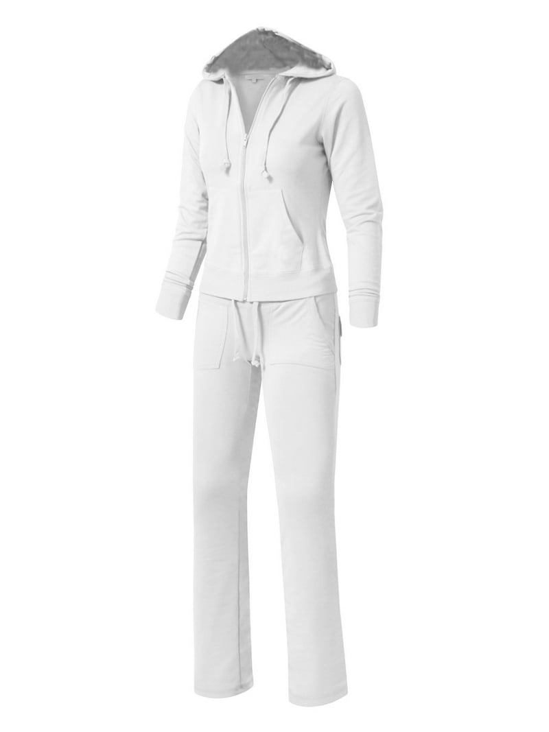 J. METHOD Women's French Terry Sweatsuit, Zip-Up Hoodie, Jogging