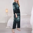 thumbnail image 3 of Hirioo Moody Ram Portrait for Women's Pajama Sets 2 Piece Pjs Women's Long-Sleeved Pajama Set Button Down Sleepwear,S-XXL-Large, 3 of 7