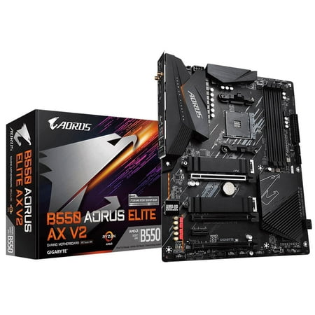 UPC: 0889523023969 | GIGABYTE B550 AORUS ELITE AX V2 AM4 AMD B550 ATX Motherboard with Dual M.2  SATA 6Gb/s  USB 3.2 Gen 2  2.4/5 GHz Dual-Band  2.5 GbE LAN  PCIe 4.0
