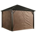 thumbnail image 1 of Sojag Dakota 10 x 12 x 7 ft Dark Brown Curtains for Gazebo, Polyester, 1 of 4