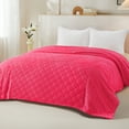 thumbnail image 5 of Whale Flotilla Fuzzy Fleece Twin Size Blanket for Bed, Soft Fluffy Jacquard Waffle Blankets for All Season, Lightweight and Warm, 60x80 Inch, Hot Pink, 5 of 11