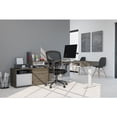 thumbnail image 3 of Bestar Pro-Vega 81W L-Shaped Standing Desk with Credenza white & black, 3 of 8
