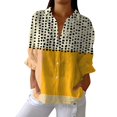 thumbnail image 1 of Chemises Femmes Liquidation Chemises Femmes Art Rétro Imprimé Floral Chemise Art Décontractée Col en V, 1 of 4