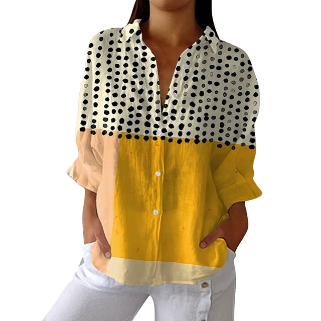 Chemises Femmes Liquidation Chemises Femmes Art Rétro Imprimé Floral Chemise Art Décontractée Col en V