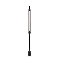 Adesso® ADS360 Flair LED Floor Lamp, 71"H, Antique Brass/Black
