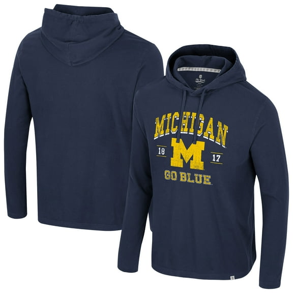 Men's Colosseum  Navy Michigan Wolverines Simoleans Washed Hoodie