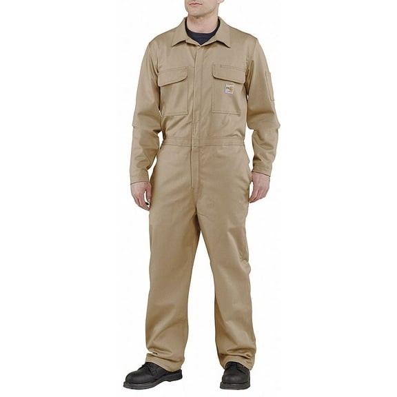 Carhartt Flame-Resistant Coverall,Khaki,42 REG
