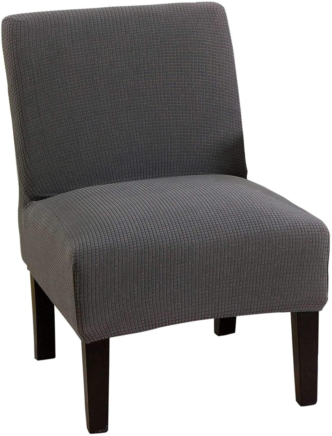 Armless Accent Chair Slipcovers Stretch Armless Slipper Chair Slipcover Spandex Armless Chair Cover Grey One Size