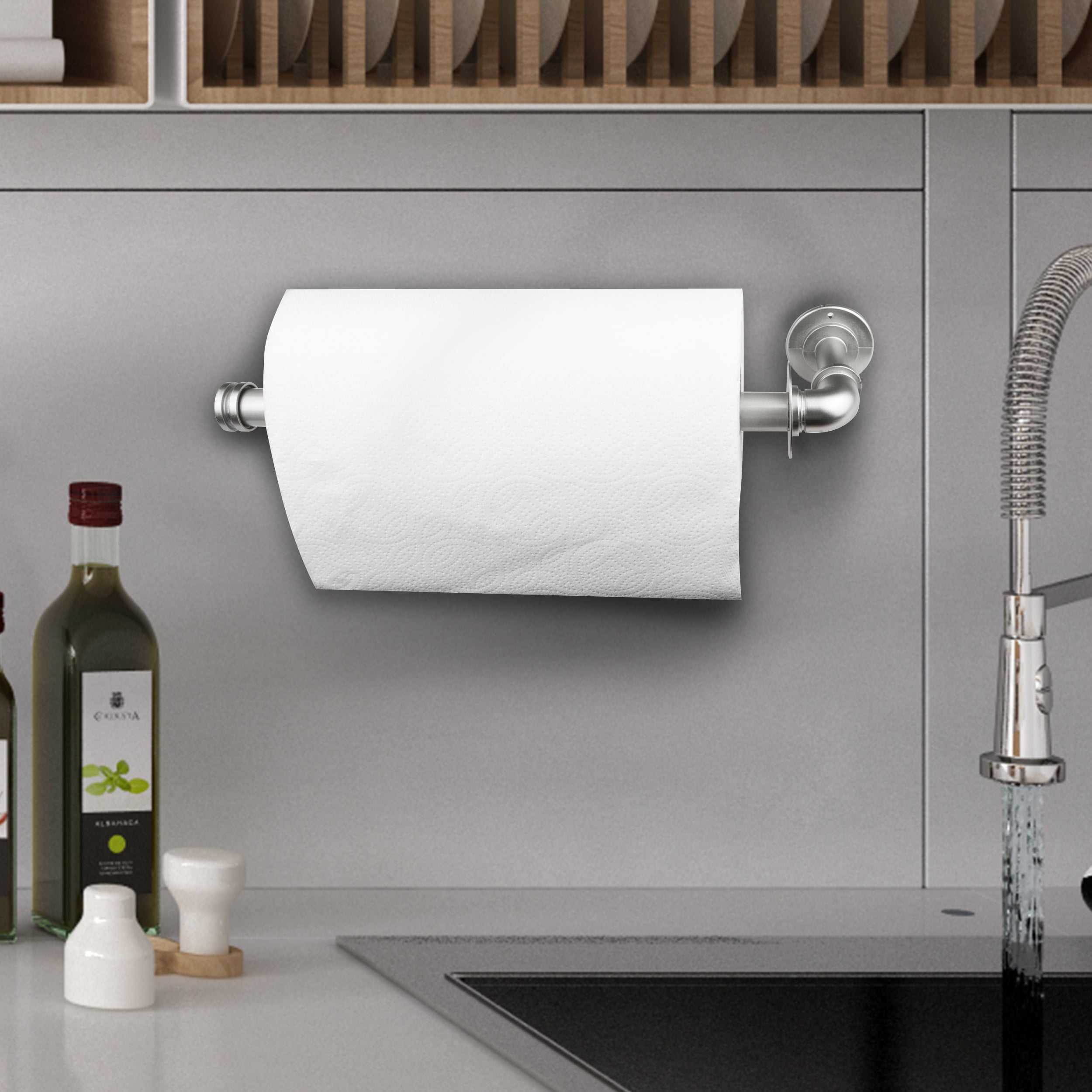 Rod Desyne Triple Toilet Paper Storage, Single Kitchen Towel Holder