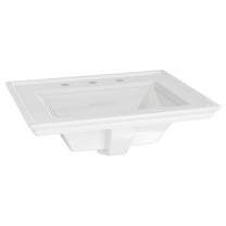 American Standard Town Square S Countertop Fireclay Sink with 8-in Faucet Holes in White