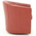 thumbnail image 3 of Fox Hill Trading Windsor Faux Leather Swivel Chair, Red, 3 of 5