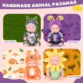 thumbnail image 3 of Minimuñecos Hanaive de 11 cm con ropa de animales, 4 unidades, regalo para niños, 3 of 6
