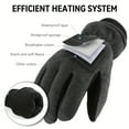 thumbnail image 3 of QJUHUNG Gants d'Hiver OZERO -30°F Résistants au Froid en Cuir Suédé de Daim Isolé Résistant à l'Eau Coupe-Vent Thermiques pour Conduite Randonnée Travail sur Neige par Temps Froid - Cadeaux Chaleureux pour Hommes, 3 of 7