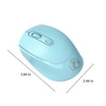 thumbnail image 3 of Latrodar Bluetooth Mouse（Bluetooth 5.1+USB）2.4G Noiseless Wireless Mouse With USB Eco-Friendly Material ktop Computer Laptop Light Blue 4.4x3.16 Inch Home Gadget, 3 of 4