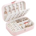 thumbnail image 4 of Cajas de joyería para mujer, organizador de joyas de viaje, estuche de almacenamiento de joyería pequeño para niñas, 4 of 5
