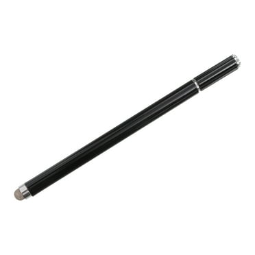 Stylus Pens for All Capacitive Touch Screens 2 in 1 Fine Point Disc & Fiber Tips Aluminum Universal, Black