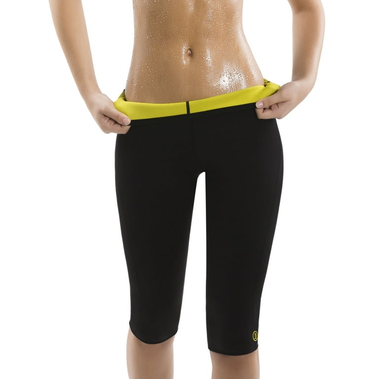 Hot Shapers Women s Thermal Capri Pants L Black
