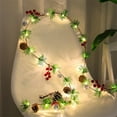 thumbnail image 6 of Multicolor Christmas Light String - 20 Mini Fruit Shaped LED Lights, 2 Meter Length with Pine Cones & Bells for Holiday Tree & Home Decor, 6 of 8