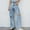 Blue-i, variant on Teen Girls Jeans Elastic High Waist Wide Leg Baggy Pants Girls' Jeans for Girls 10-11 Years