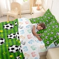 thumbnail image 5 of Erosebridal Green Soccer Court 7 Pieces Bedding Comforter Set,Football Sport Theme Full Bedding Set For Kids Boys,Reversible, 5 of 7