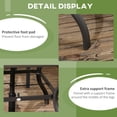 thumbnail image 2 of 37" Square Garden Dining Table with Umbrella Hole, Mixed Brown Stonewashed Top, Steel & Plastic, 2 of 7
