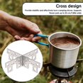 thumbnail image 3 of Mini Réchaud en Acier Inoxydable Support Croisé pour Camping en Plein Air Réchaud à Alcool Support de Base pour Brûleur à Alcool, 3 of 5